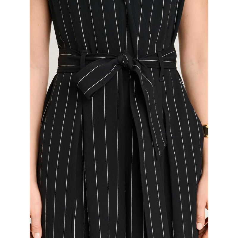 Veronika Maine Wide Pinstripe Jumpsuit image number 2